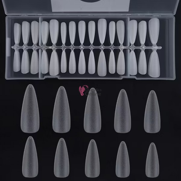 Tipsuri 240 bucati Mate Dizolvabile Transparente Cod TPS102DD Almond (Migdala)